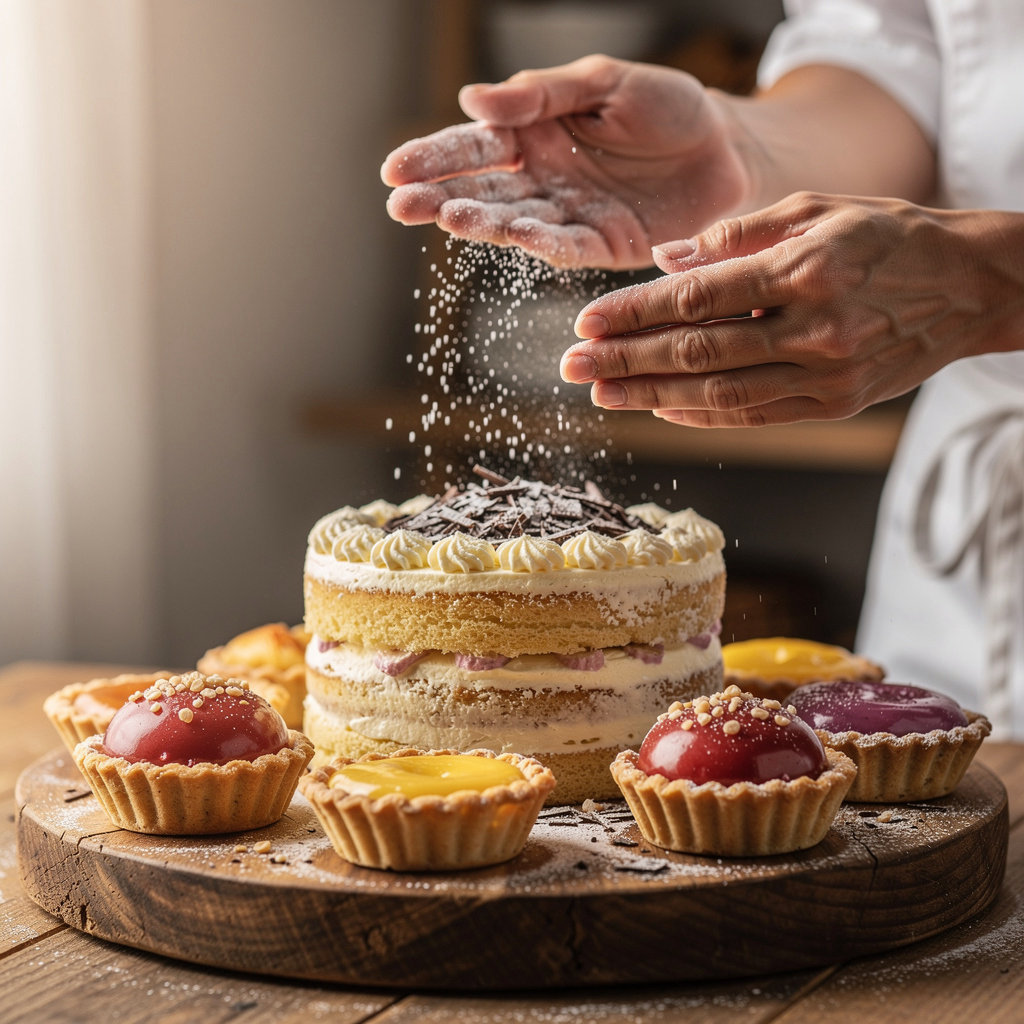 Golden Crust Bakery artisan custom cakes and dessert slices in Portland, Oregon